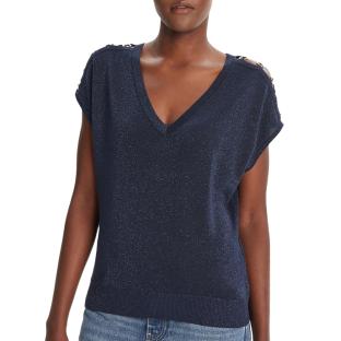 T-Shirt Bleu Femme Morgan MRING pas cher