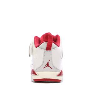 Baskets Écru/Rouge Garçon Nike Jordan 91 vue 3