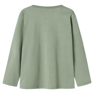 T-Shirt Manches Longues Vert Garçon Name it Plasse vue 2