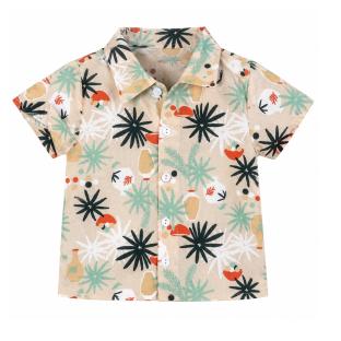 Chemise Beige/Bleu Garçon P'tit Mome Jungle vue 0