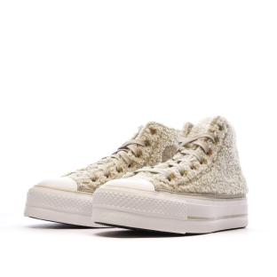 Baskets Beiges Femme Converse Chuck Taylor All Star Lift A05509C vue 6