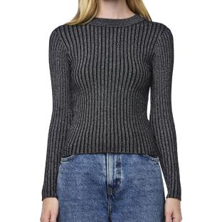 Pull Gris Brillant Femme Pieces Crista pas cher