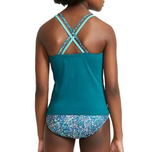 Maillot de bain 2 pièces Bleu Fille Nike Spiderback Tankini vue 2