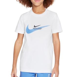 T-Shirt Blanc/Bleu Garçon Nike HV6970 pas cher