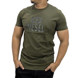 T-shirt Gris/Kaki Homme Diesel T-Diego pas cher