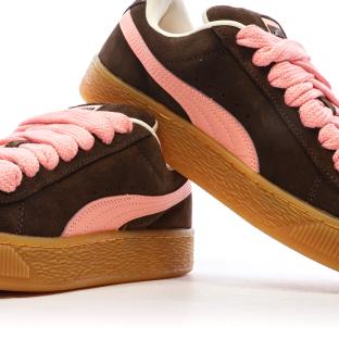 Baskets Marron/Rose Femme Puma Suede XL vue 7