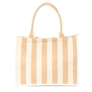 Sac de Plage Taupe/Blanc Gérard Pasquier Amour vue 0