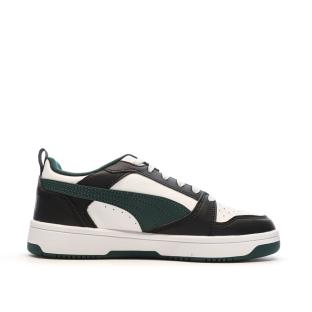 Baskets Noires/Vertes/Blanches Garçon Puma Rebound vue 2