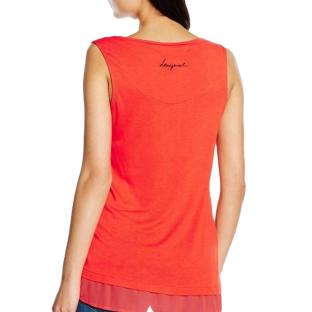 T-shirt Rouge Femme Desigual Knitted vue 2