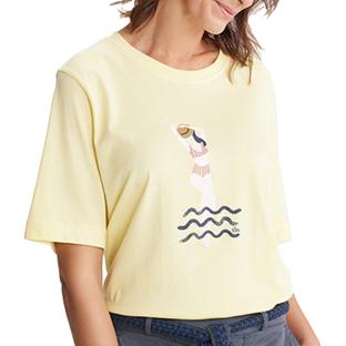 T-shirt Jaune Femme TBS Emely pas cher