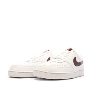 Baskets Blanc/Bordeaux Homme Nike Court Vision Low vue 6