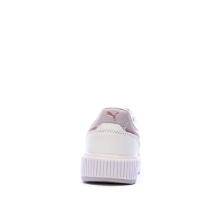 Baskets Blanches/Roses Fille Puma Carina Mia vue 3