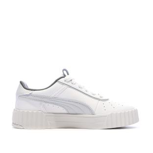 Baskets Blanc/Gris Femme Puma Carina 3.0 Luxe vue 0