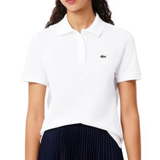 Polo Blanc Femme Lacoste Regular Fit vue 0