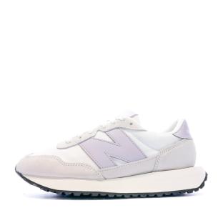 WS237 Baskets Blanche/Violet Femme New Balance pas cher