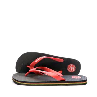 Tongs Noir/Rouge Homme Beppi Slipper pas cher