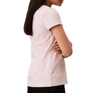 T-shirt Rose Fille Calvin Klein Jeans Signage vue 2