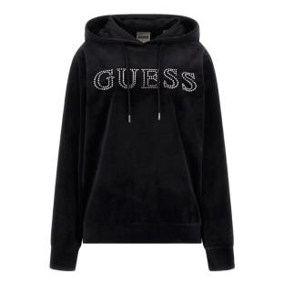 Sweat à capuche Noir Femme Guess Couture pas cher