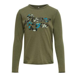 T-shirt Kaki Fille Kids Only Lucy pas cher