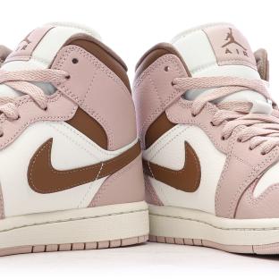 Air Jordan 1 Mid Rose Femme Nike vue 7