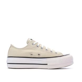 Baskets Beige Femme Converse Chuck Taylor All Star Lift vue 2