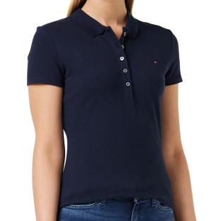 Polo Marine Femme Tommy Hilfiger Heritage pas cher