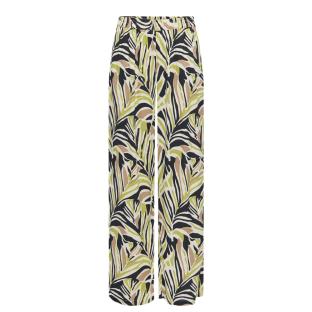 Pantalon fluide Noire/Blanc/Vert Femme JDY Nile Life vue 2