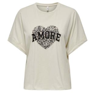 T-Shirt Beige Femme Only Lucy vue 0
