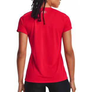 T-shirt Rouge Femme Under Armour Solid vue 2