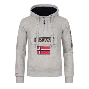 Sweat Gris Homme Geographical Norway Gymclas pas cher