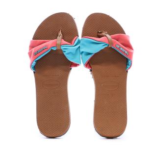 Claquettes Roses/Marron Femme Havaianas Saint Tropez vue 0