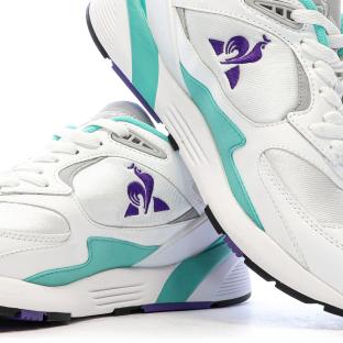 Baskets Blanche/Verte/Violet Homme Le Coq Sportif Lcs R1100 Nineties vue 0