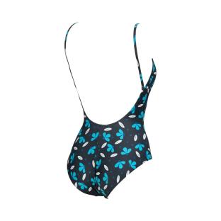 Maillot de bain 1 pièce Noir/Bleu Femme Arena Allover vue 2