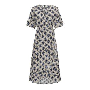 Robe longue Bleu/Blanc/Noir Femme Only Leah pas cher