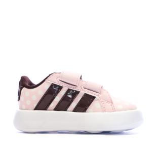 Baskets Rose Bébé Fille Adidas Minnie Grand Court vue 0