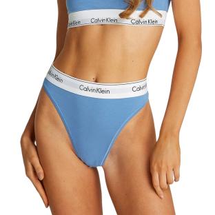 Culotte Bleues Femme Calvin Klein Jeans High Leg Tanga pas cher