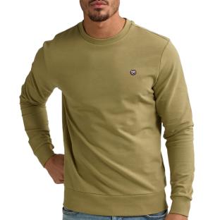 Sweat Vert Kaki Homme Petrol Industries Neck pas cher