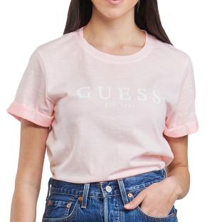 T-shirt Rose Femme Guess 1981 pas cher