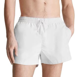 Short de bain Blanc Homme Calvin Klein Drawstring KM0KM00956 pas cher