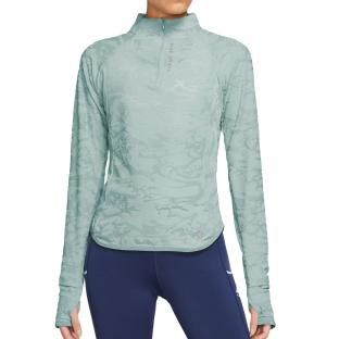 T-shirt Manches Longues Vert Femme Nike Midlayer pas cher