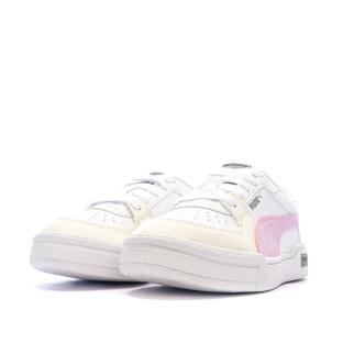 Baskets Blanches/Roses Fille Puma Ca Pro vue 0