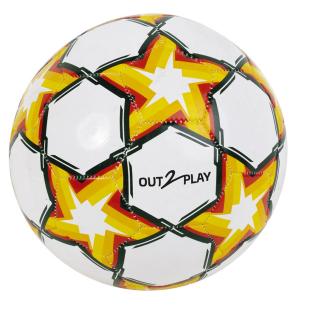 Ballon de Foot Orange/Blanc NO MARK étoiles pas cher