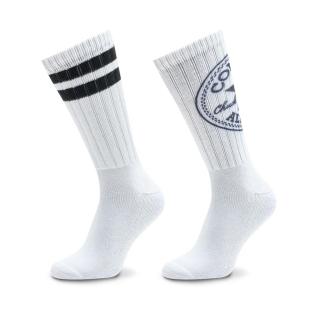2x Paires de Chaussettes Blanches/Noires Homme Converse S7014119 pas cher