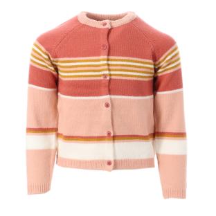 Gilet Rose à Rayures Fille EOM Ganon pas cher