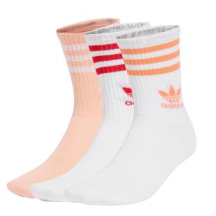 X3 Paires de Chaussettes Rose/Blanc Mixte Adidas Crew Sock vue 0