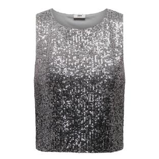 Top Sequins Gris Argent Femme JDY Milo pas cher