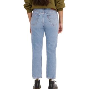 Jean 501 Bleu Femme Levi's Original Cropped vue 2