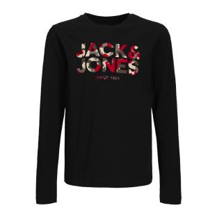 T-shirt Manches Longues Noir Garçon Jack & Jones James pas cher