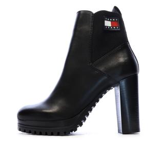Bottines Noires Femme Tommy Hilfiger TJW NEW ESS pas cher