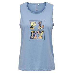 Débardeur Bleu Femme Only Life Tank pas cher